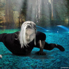 Ethereal underwater figure artwork